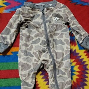 BURLEBO Gray Camo Kids One Piece